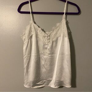 Abercrombie & Fitch White Lace Button Cami